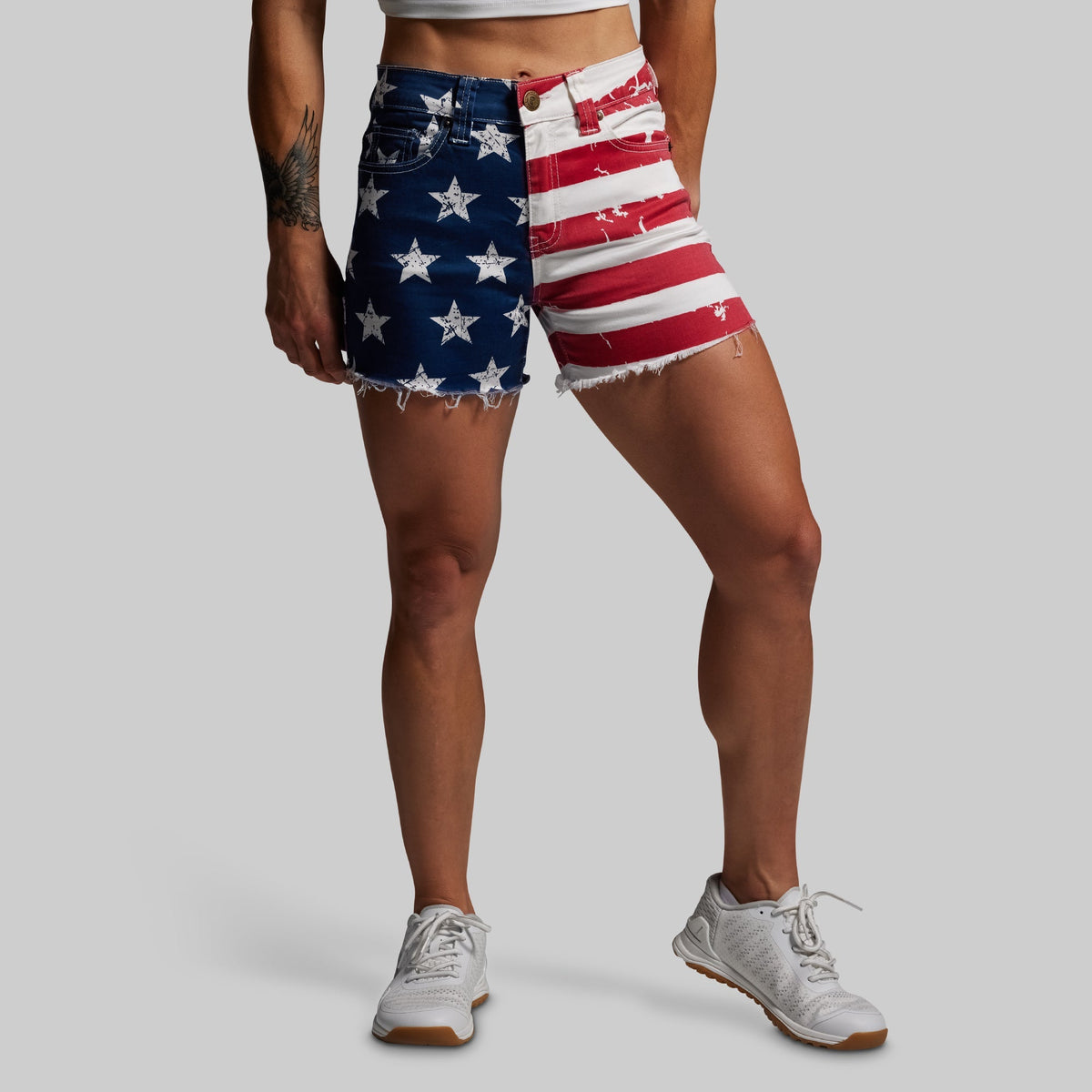 FLEX Stretchy Jean Short (American Flag)