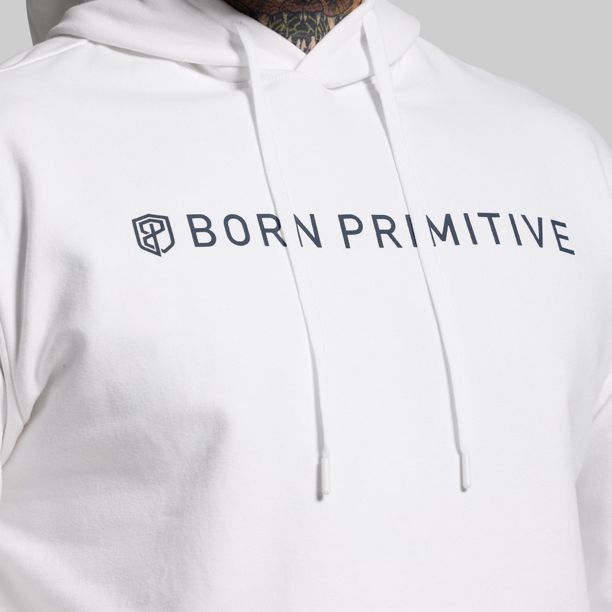 BP Classic Men's Unmatched Hoodie (White)