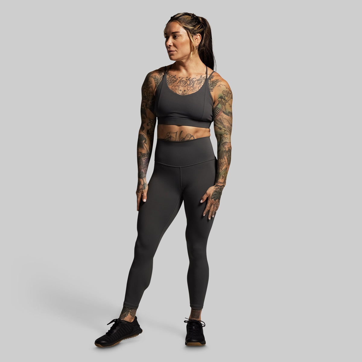 Exhale Sports Bra (Gunmetal)