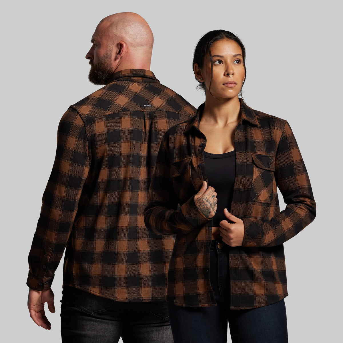 Woodsman Stretchy Flannel (Coyote Brown/Black)