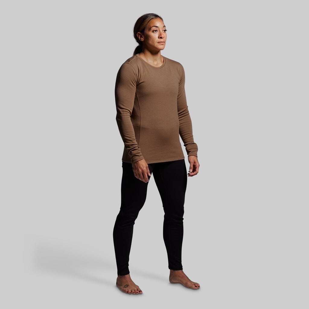 Women's Ridgeline Merino Thermal Top 165 (Coyote Brown)