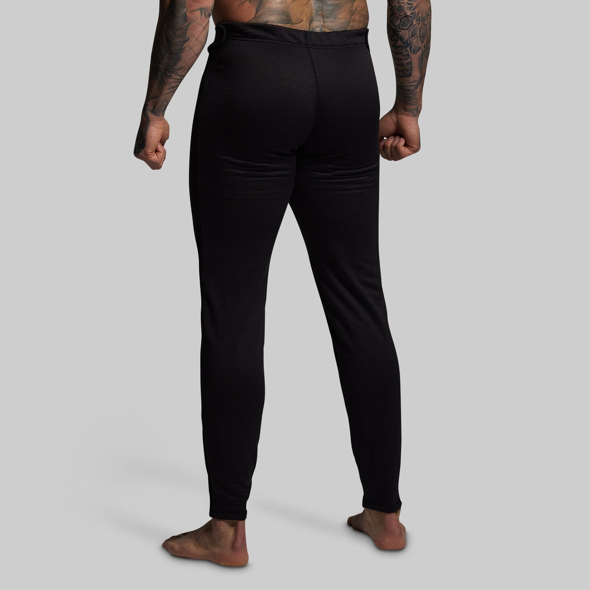 Quiver Grid Fleece Full Zip Thermal Bottom (Black)