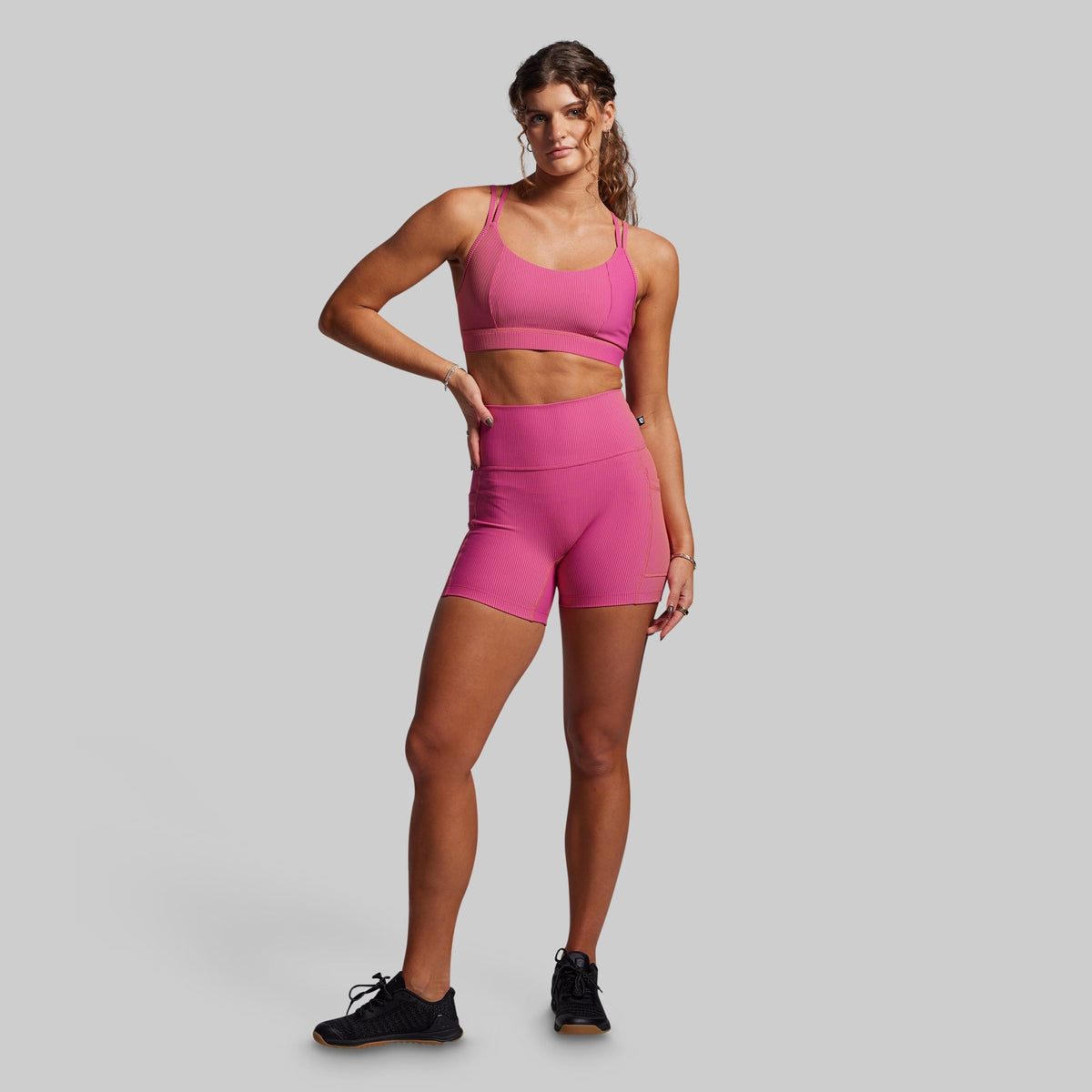 Lotus Sports Bra (Fuchsia Prism)