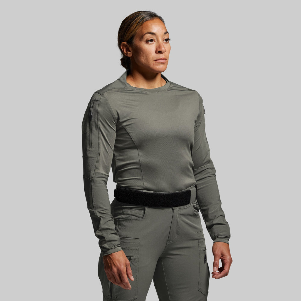 Women's Long Sleeve Op Top (Ranger Green)