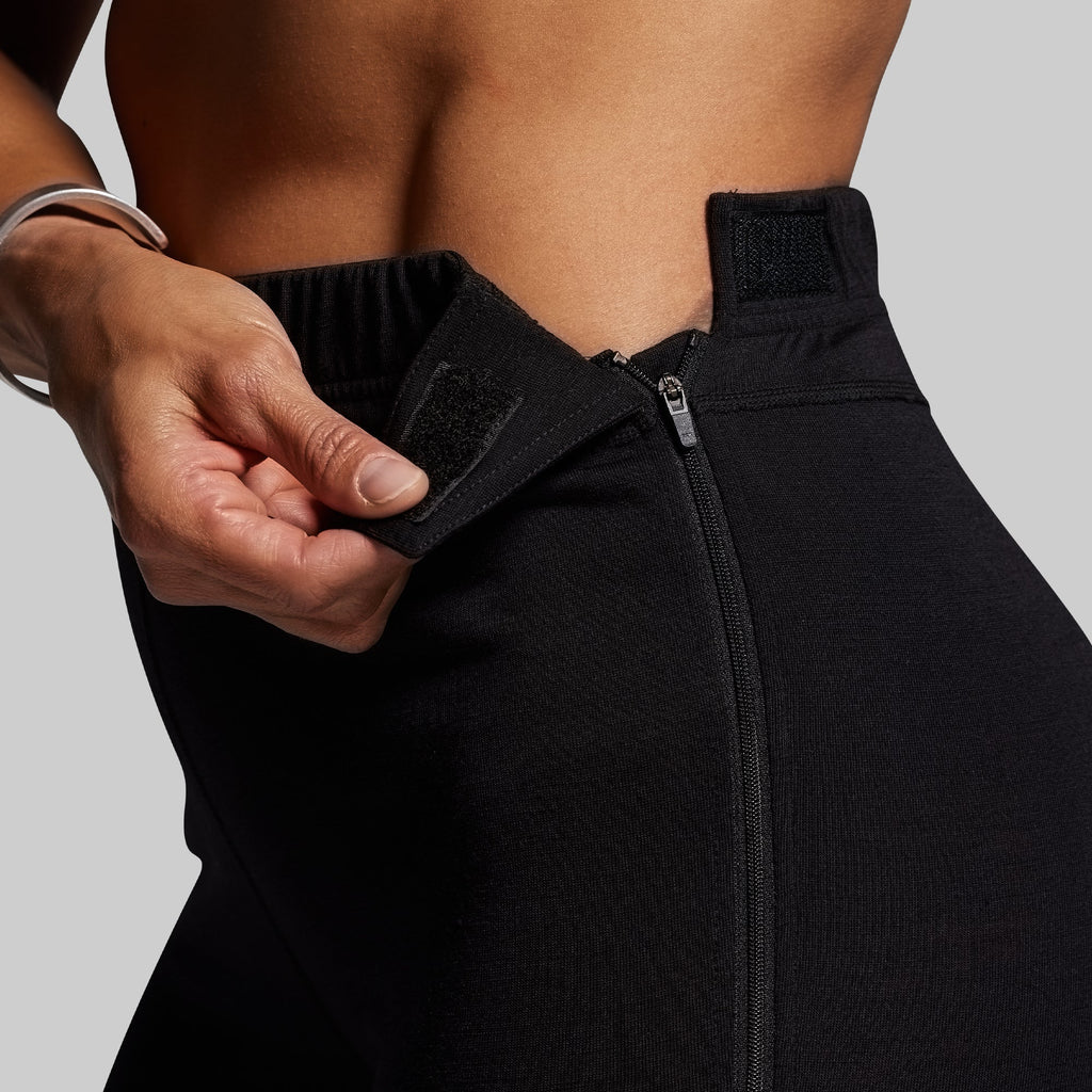 Women's Ridgeline Merino Full Zip Bottom 240 (Black)
