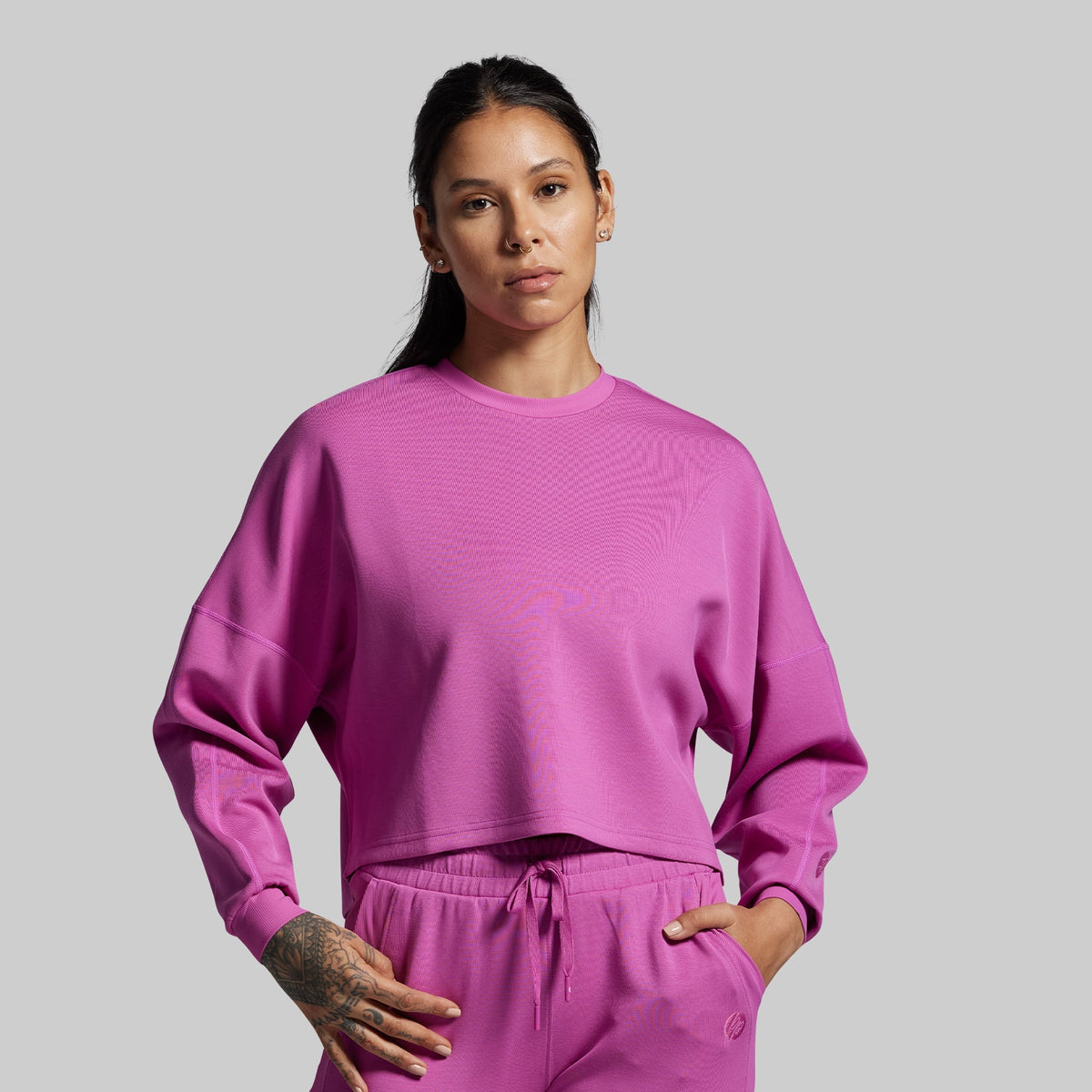 Lounge Lux Cropped Pullover (Viola)
