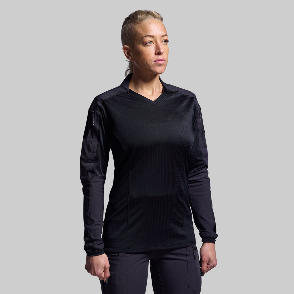 Women's Long Sleeve Op Top Pro (Black)