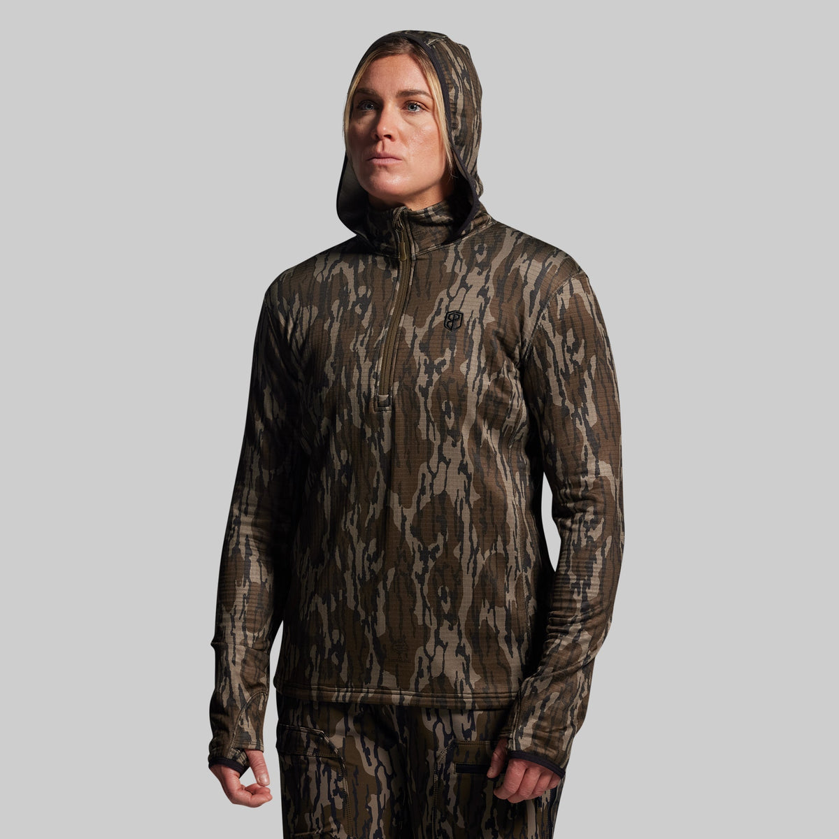 Women's Quiver Half Zip Hoodie 2.0 (Mossy Oak® Original Bottomland®)