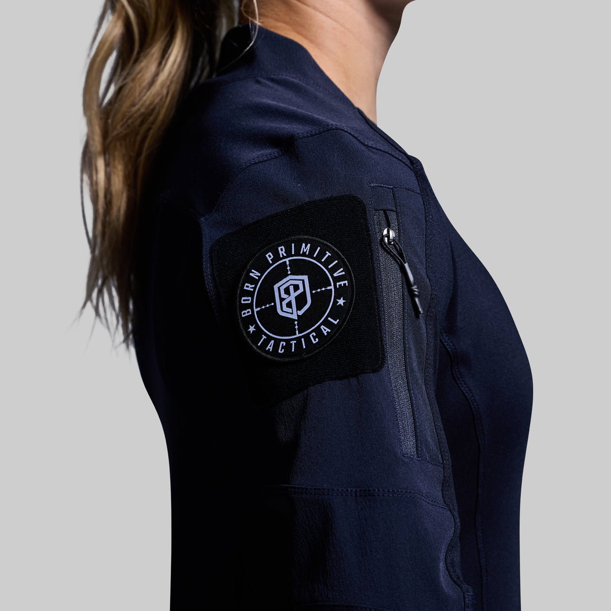 Women's Long Sleeve Op Top (Police Blue)