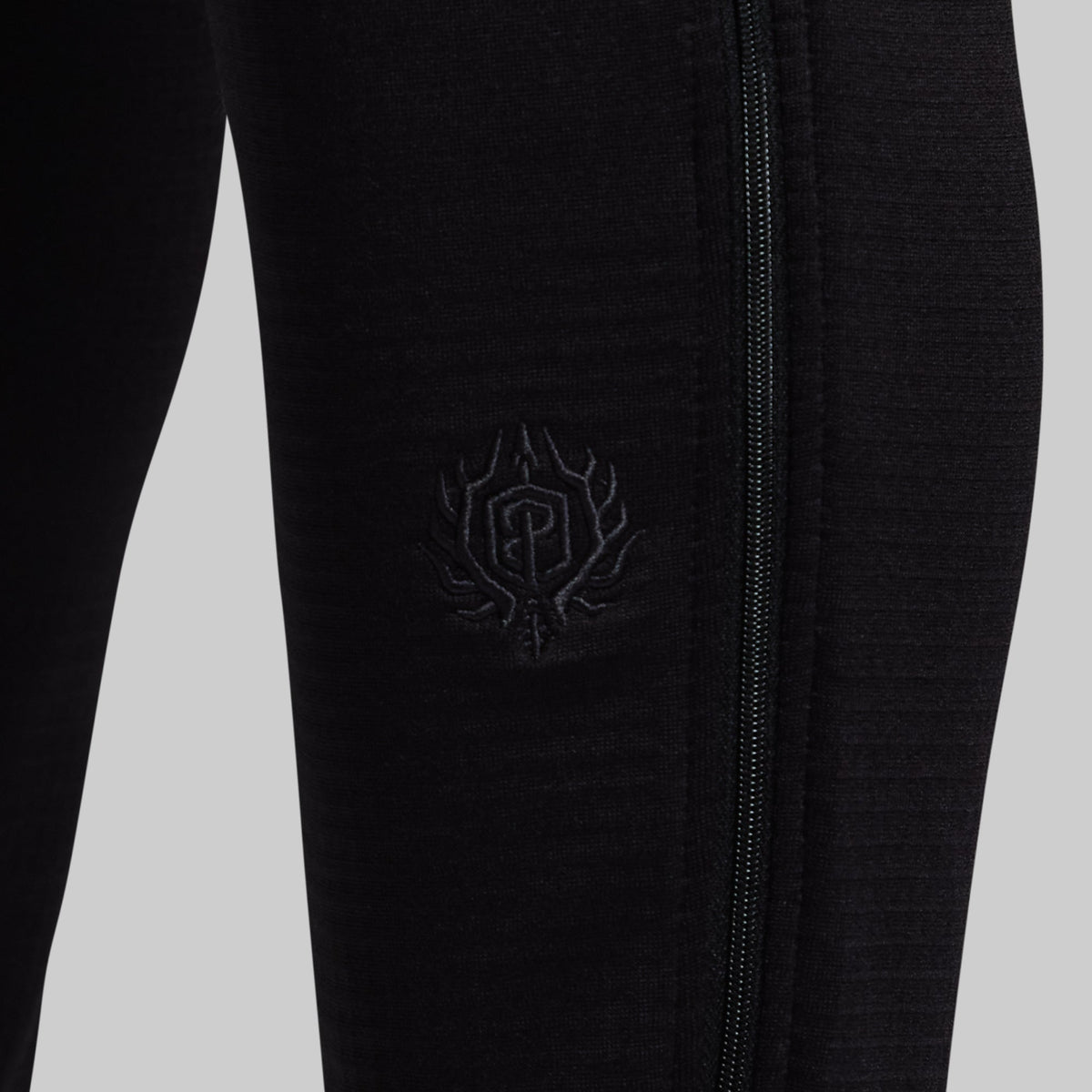 Quiver Grid Fleece Full Zip Thermal Bottom (Black)
