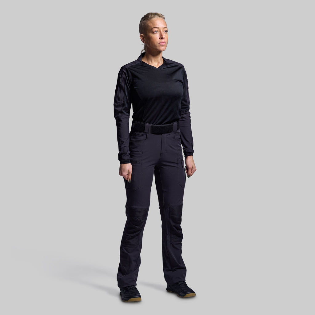 Women's Long Sleeve Op Top Pro (Black)