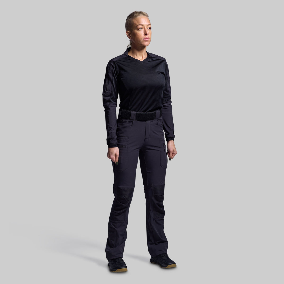 Women's Long Sleeve Op Top Pro (Black)