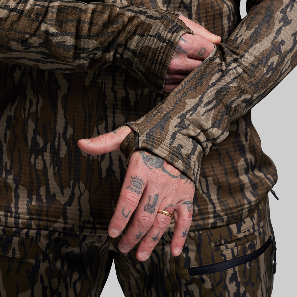 Quiver Grid Fleece Thermal Top (Mossy Oak® Original Bottomland®)