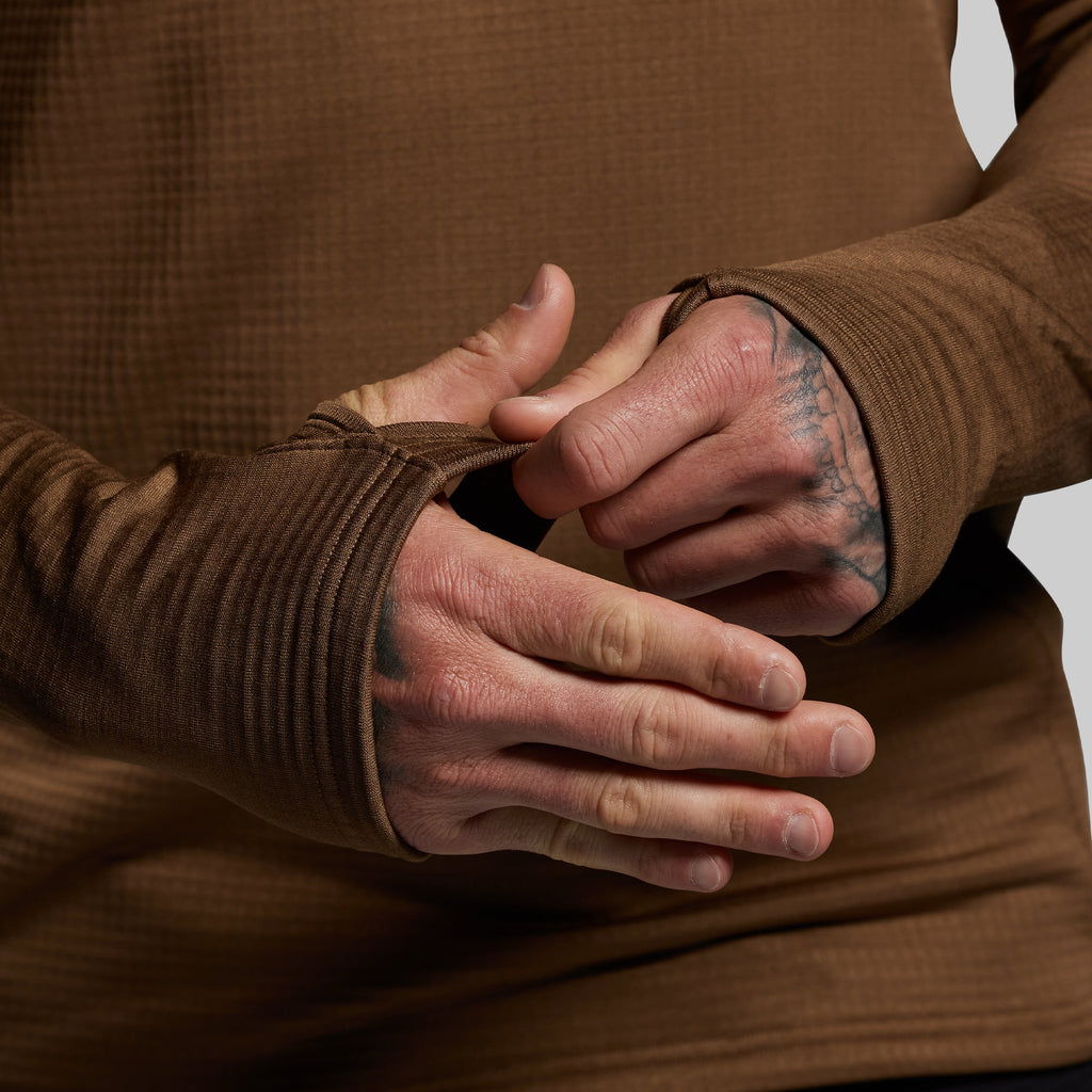 Quiver Grid Fleece Thermal Top (Coyote Brown)