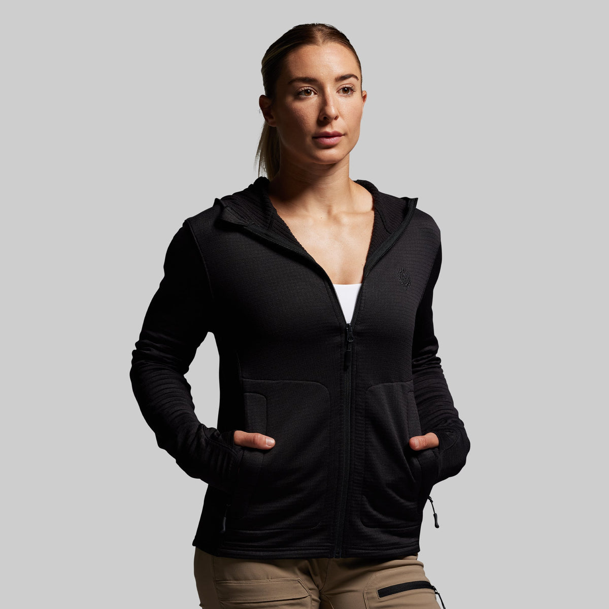 Women's Quiver Full Zip Hoodie 2.0 (Black)