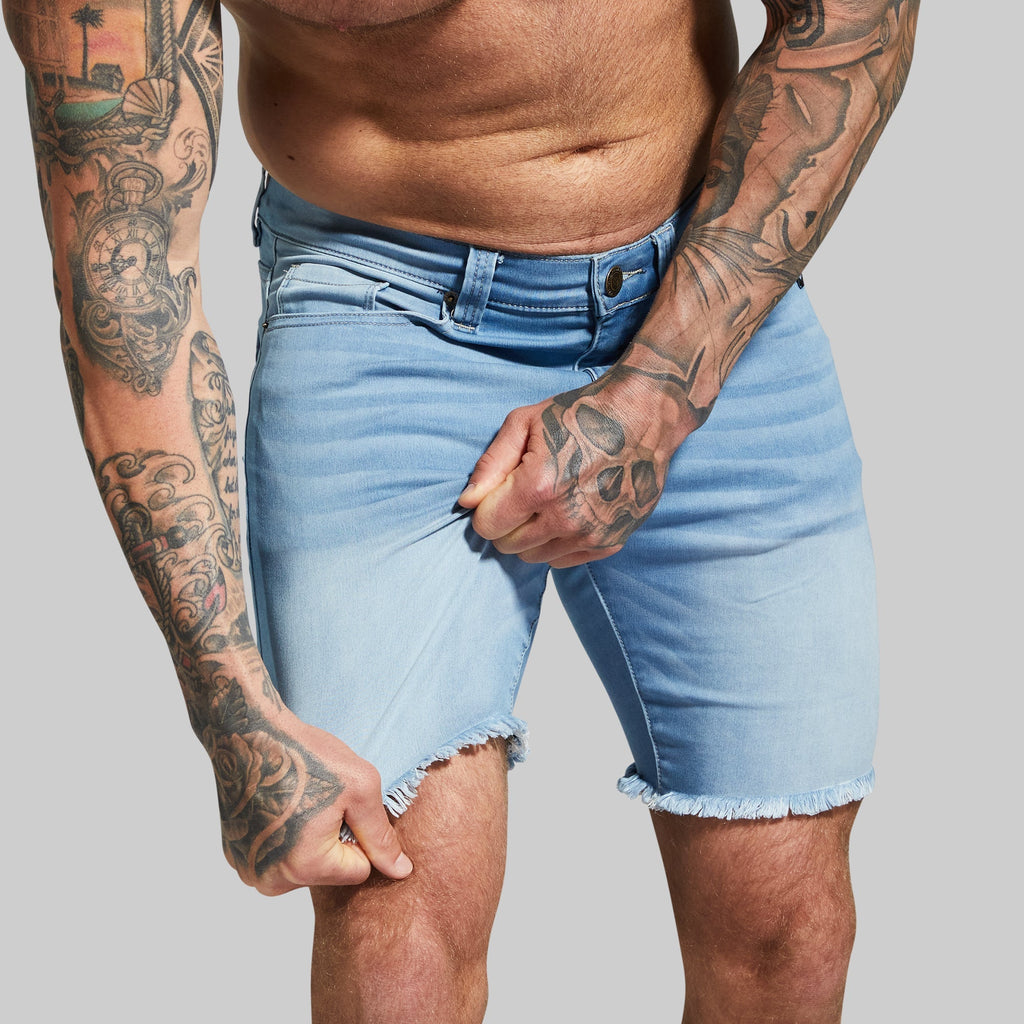 FLEX Stretchy Jort 7" (Light Wash)