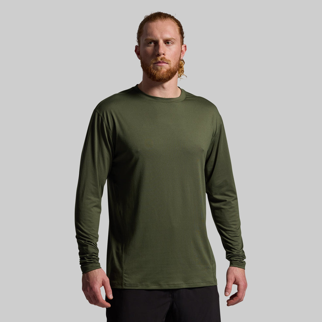 Athleisure Long Sleeve Crew (Tactical Green)