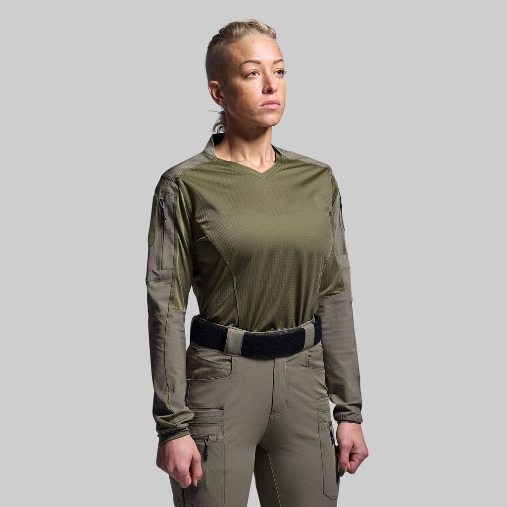 Women's Long Sleeve Op Top Pro (OD Green)