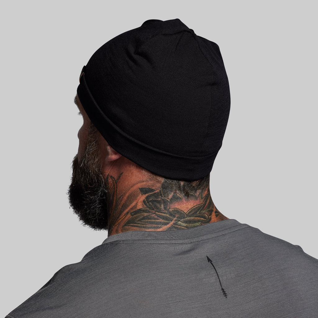 Ridgeline Merino Beanie 165 (Black)