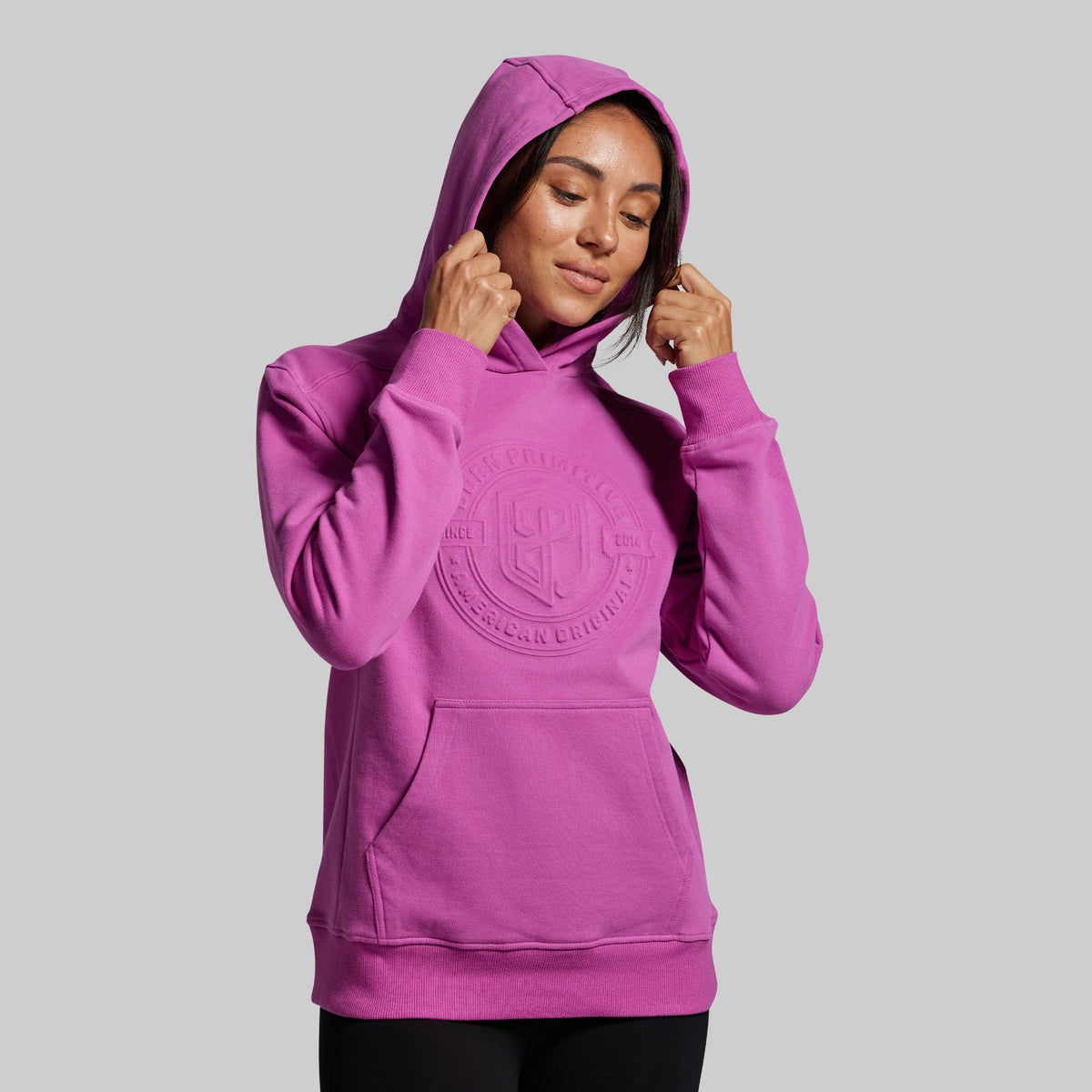 American Original Embossed Women's Unmatched Hoodie (Viola)