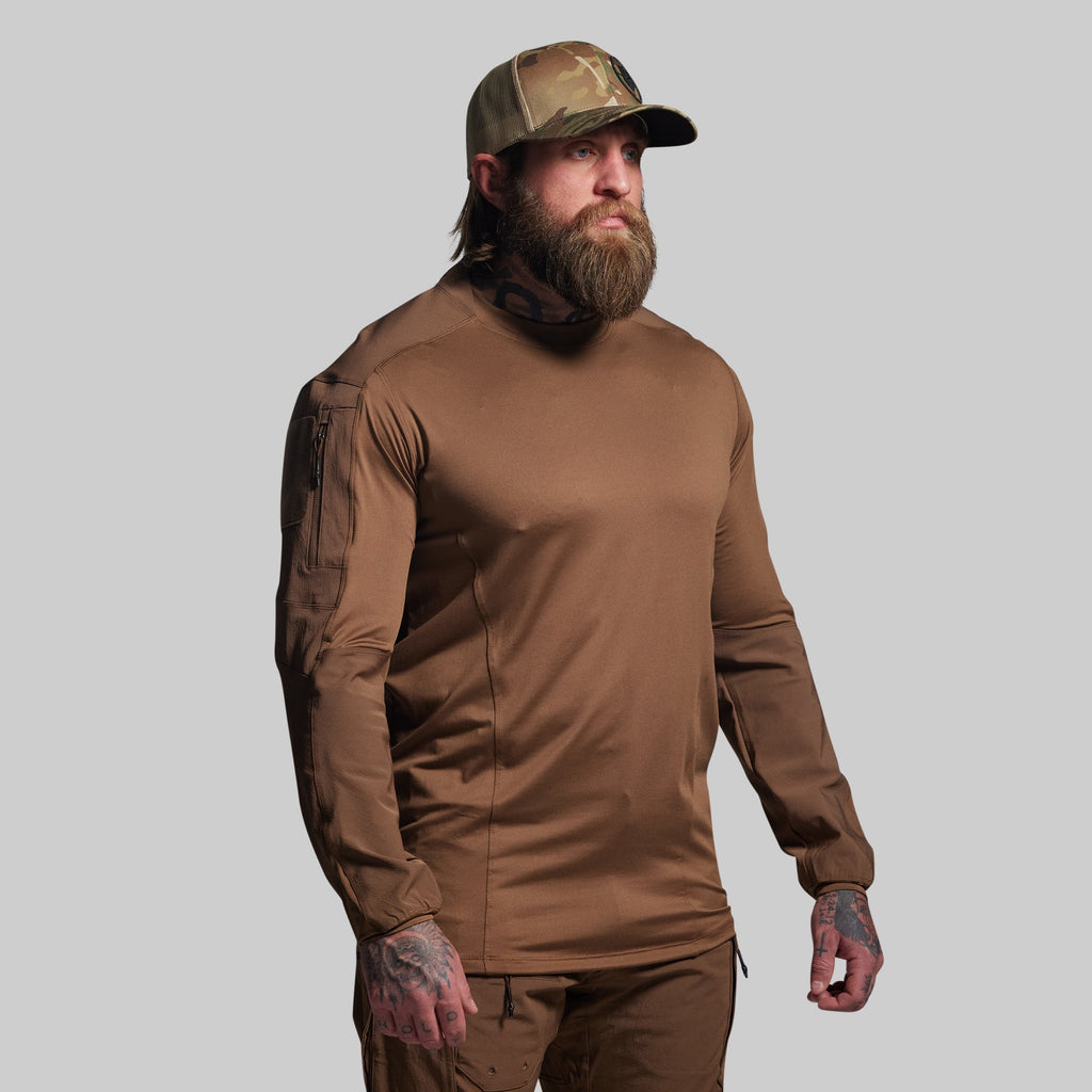 Long Sleeve Op Top (Coyote Brown)