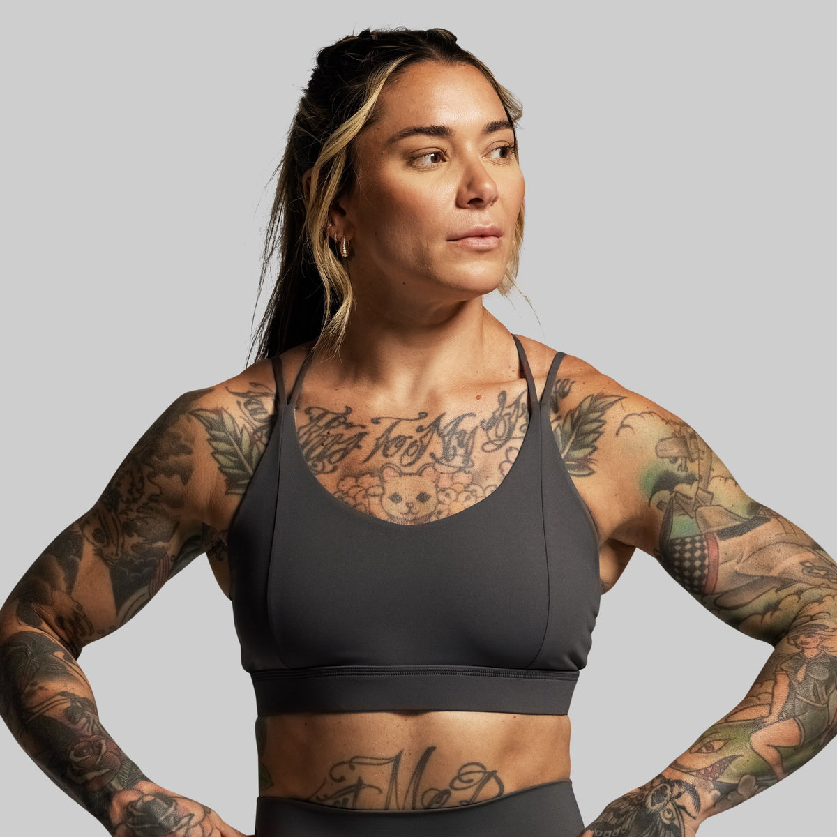 Exhale Sports Bra (Gunmetal)