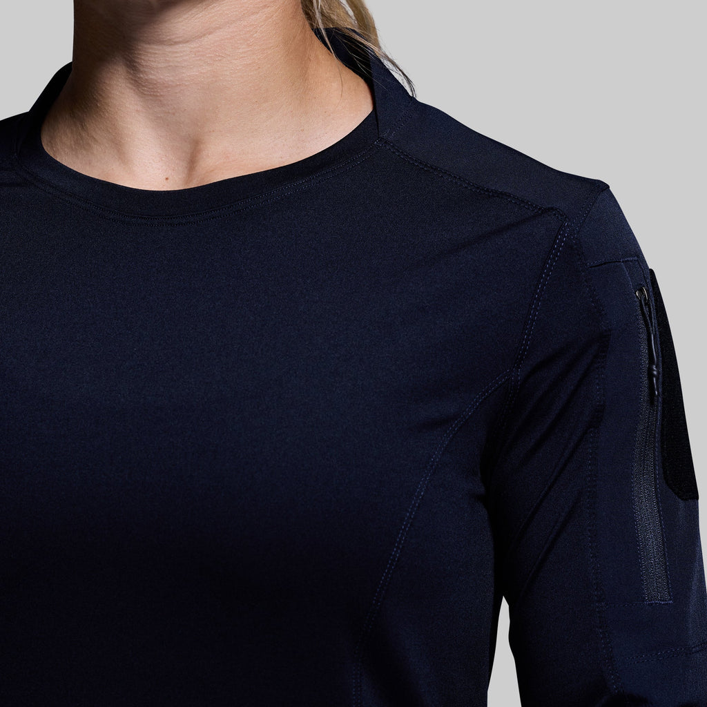 Women's Long Sleeve Op Top (Police Blue)