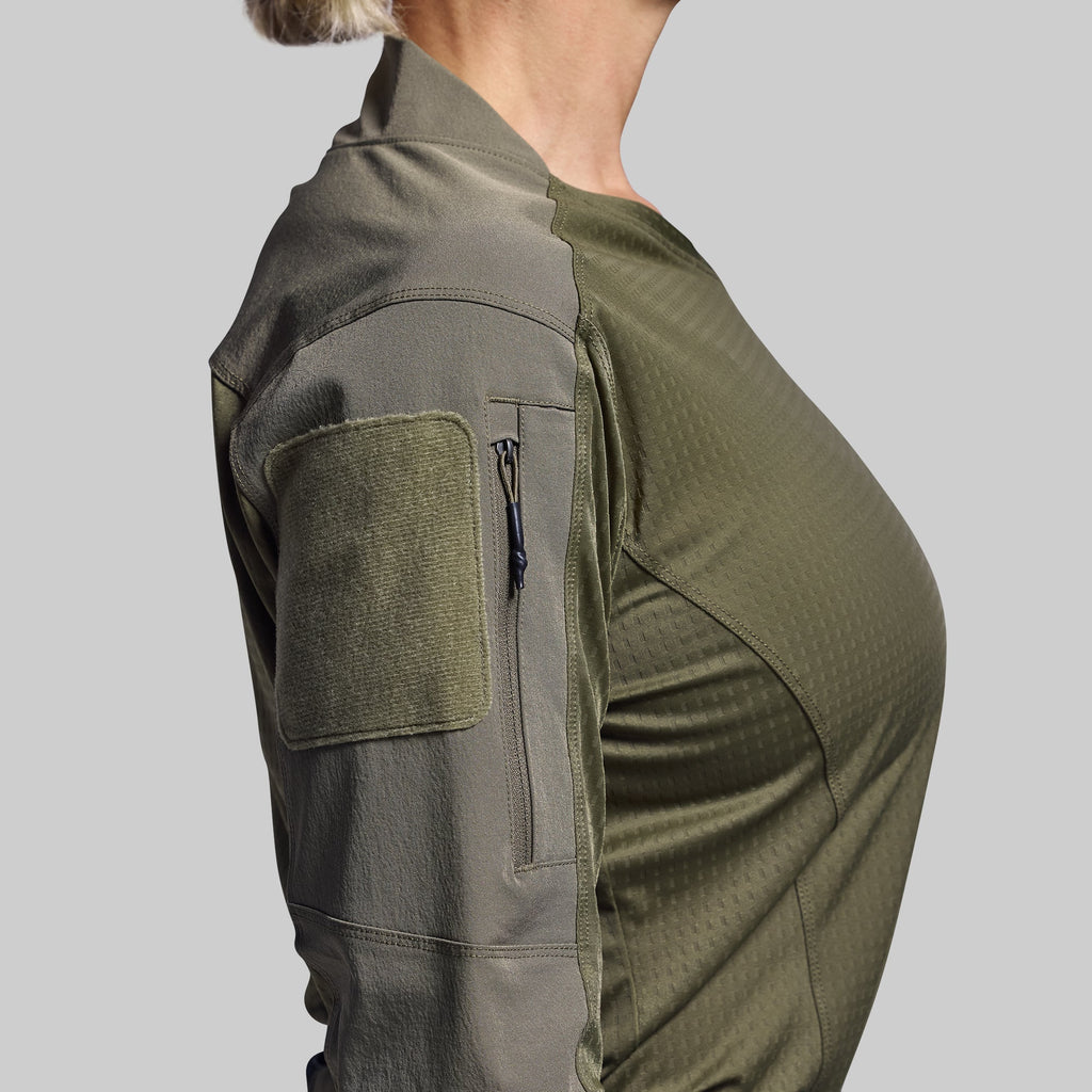 Women's Long Sleeve Op Top Pro (OD Green)