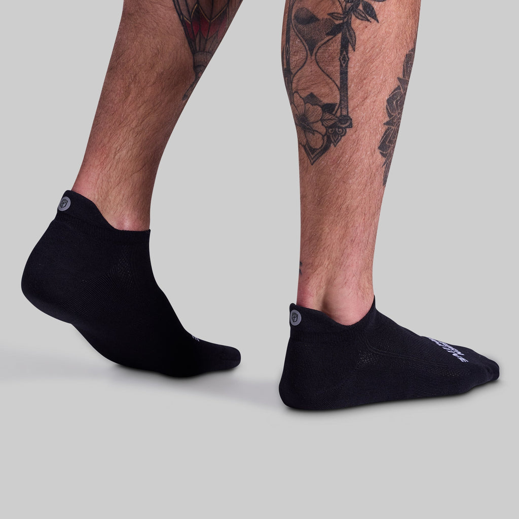 Performance Ankle Sock 2-Pack (Black/White)