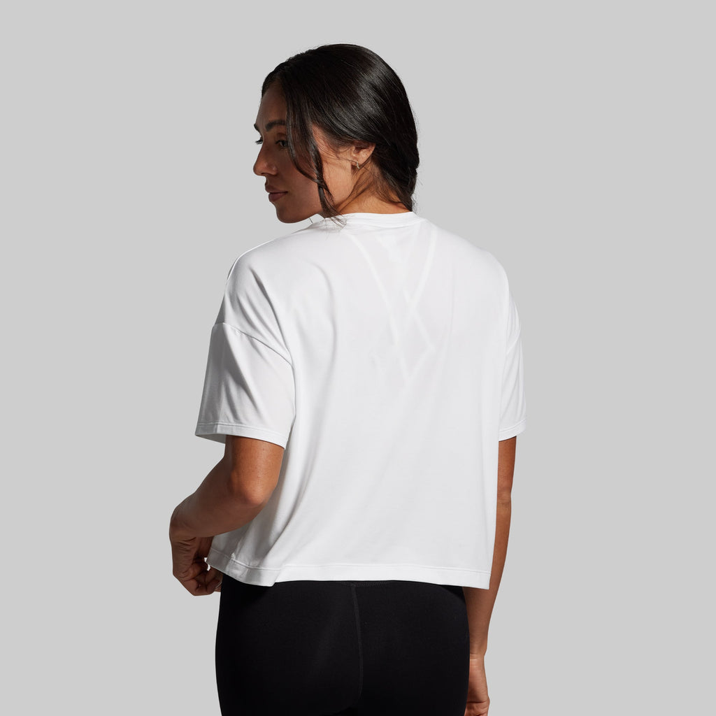 BP Premium Basic Crop Tee (White)