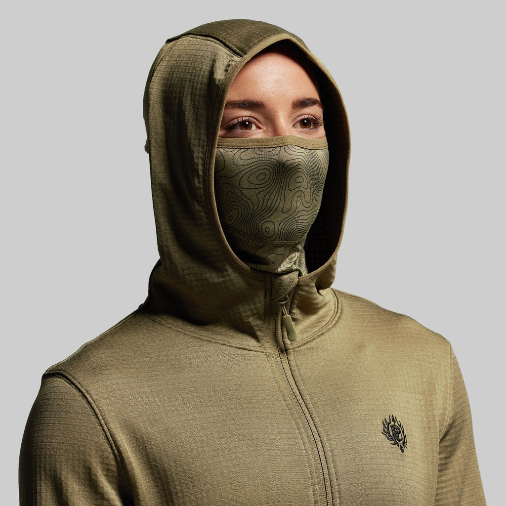 Women's Quiver Full Zip Hoodie 2.0 (OD Green)
