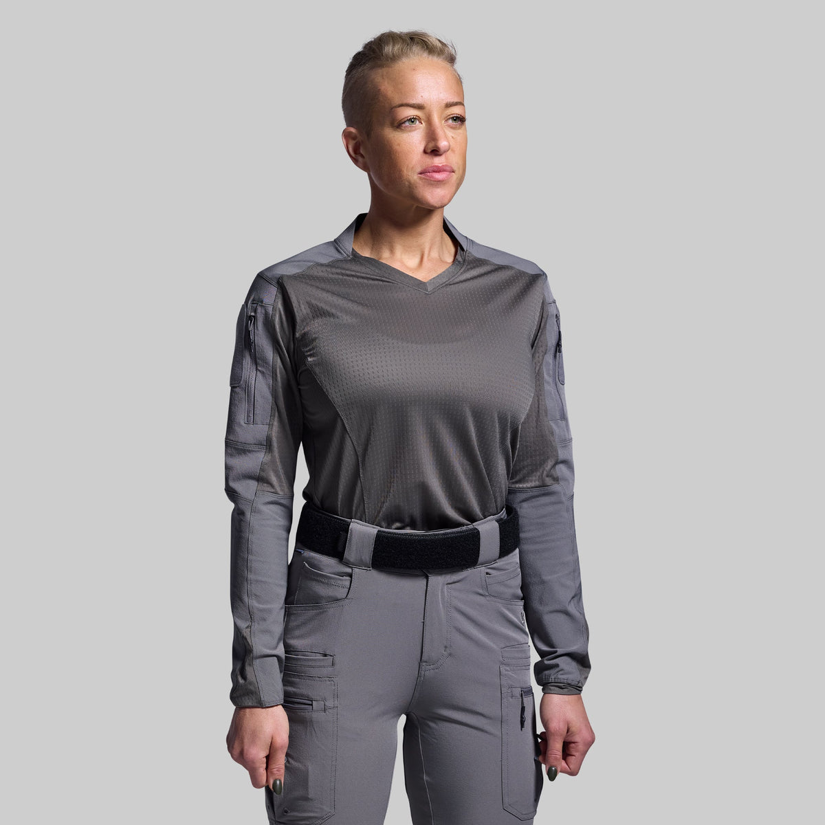 Women's Long Sleeve Op Top Pro (Wolf Grey)