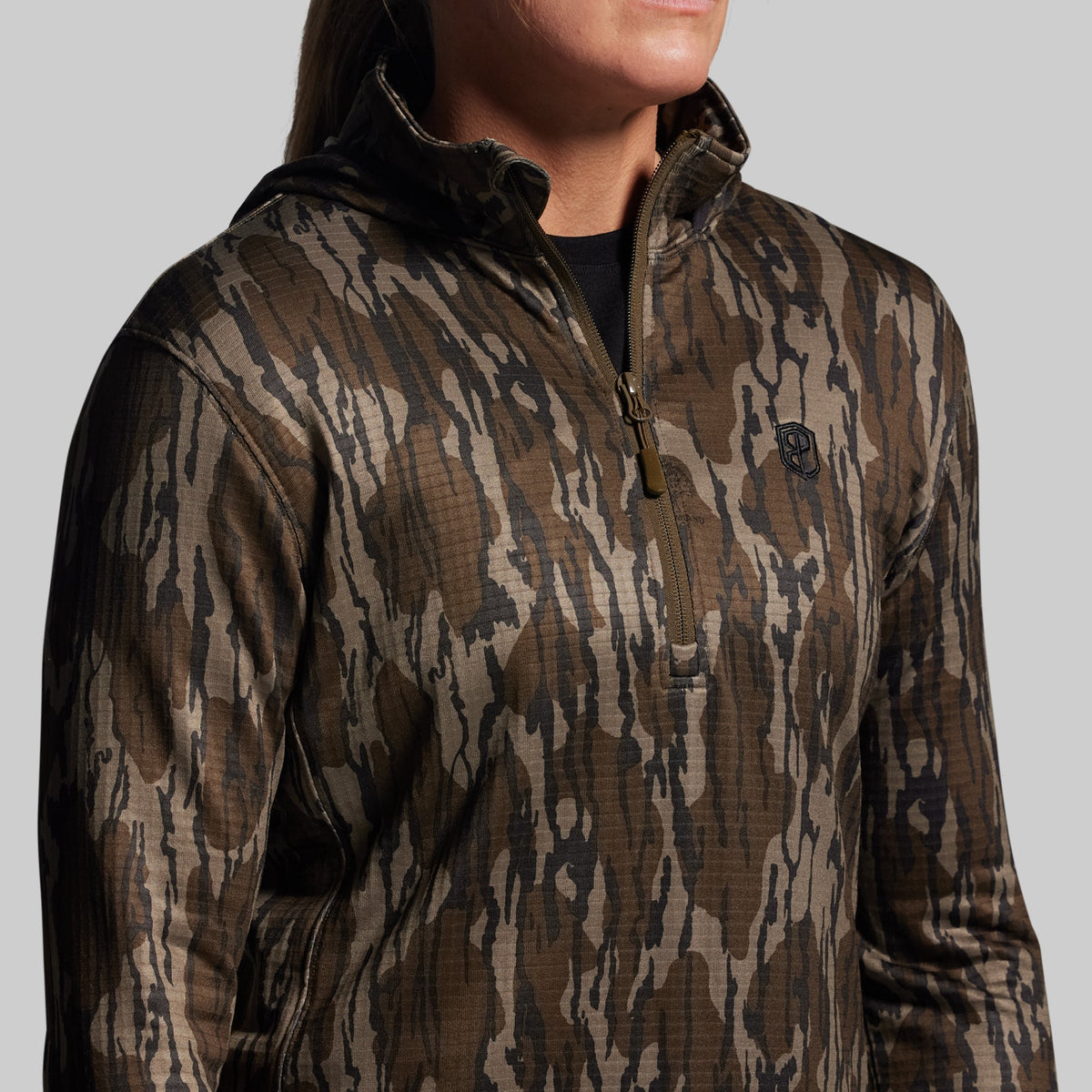 Women's Quiver Half Zip Hoodie 2.0 (Mossy Oak® Original Bottomland®)