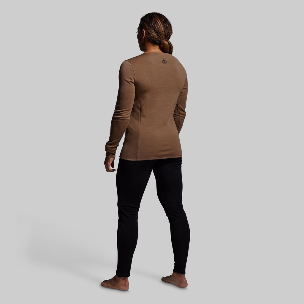 Women's Ridgeline Merino Thermal Top 165 (Coyote Brown)