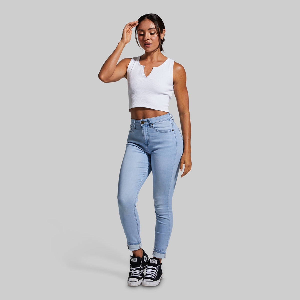 FLEX Stretchy High-Rise Skinny Jean (Light Wash)