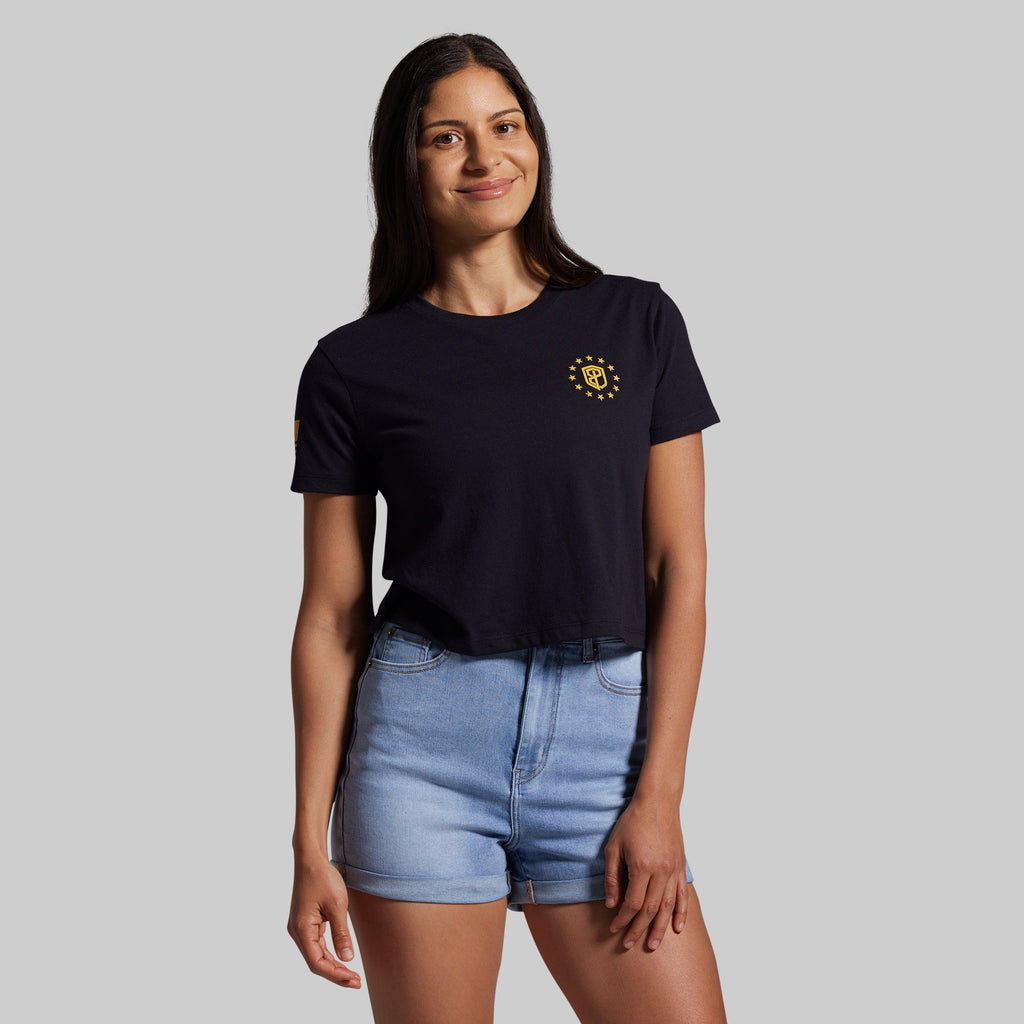 Don't Tread On Me Crop Tee (Black)