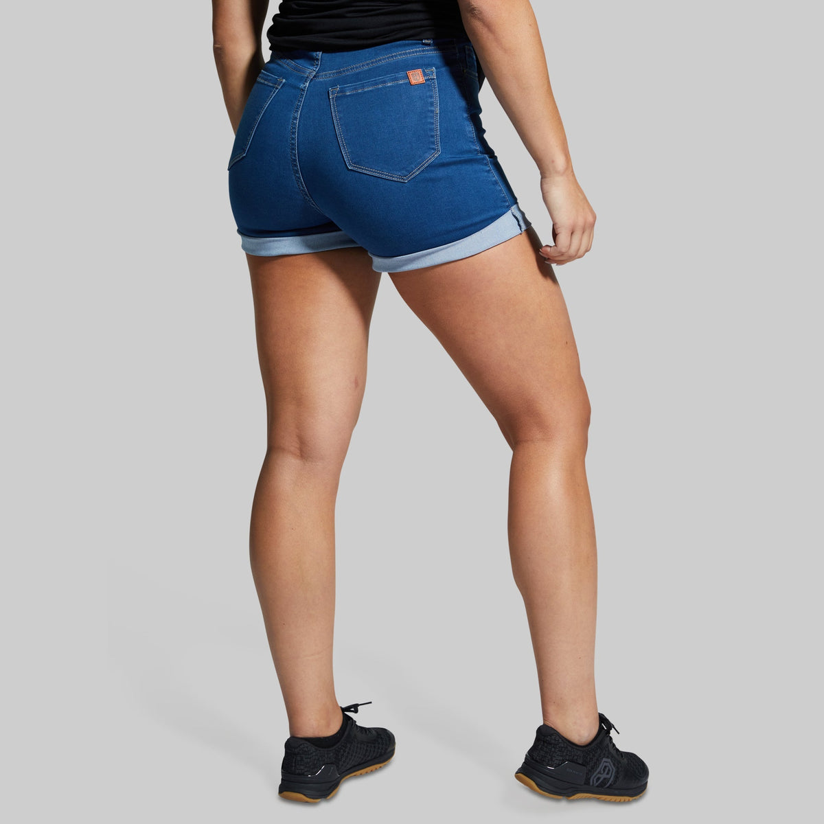 FLEX Stretchy Mom Jean Short (Mid Wash)