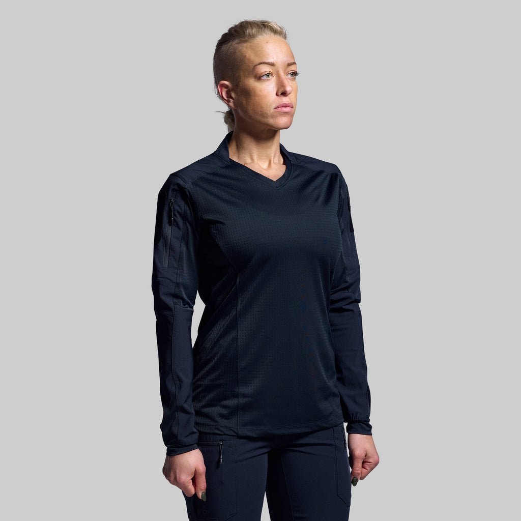 Women's Long Sleeve Op Top Pro (Police Blue)