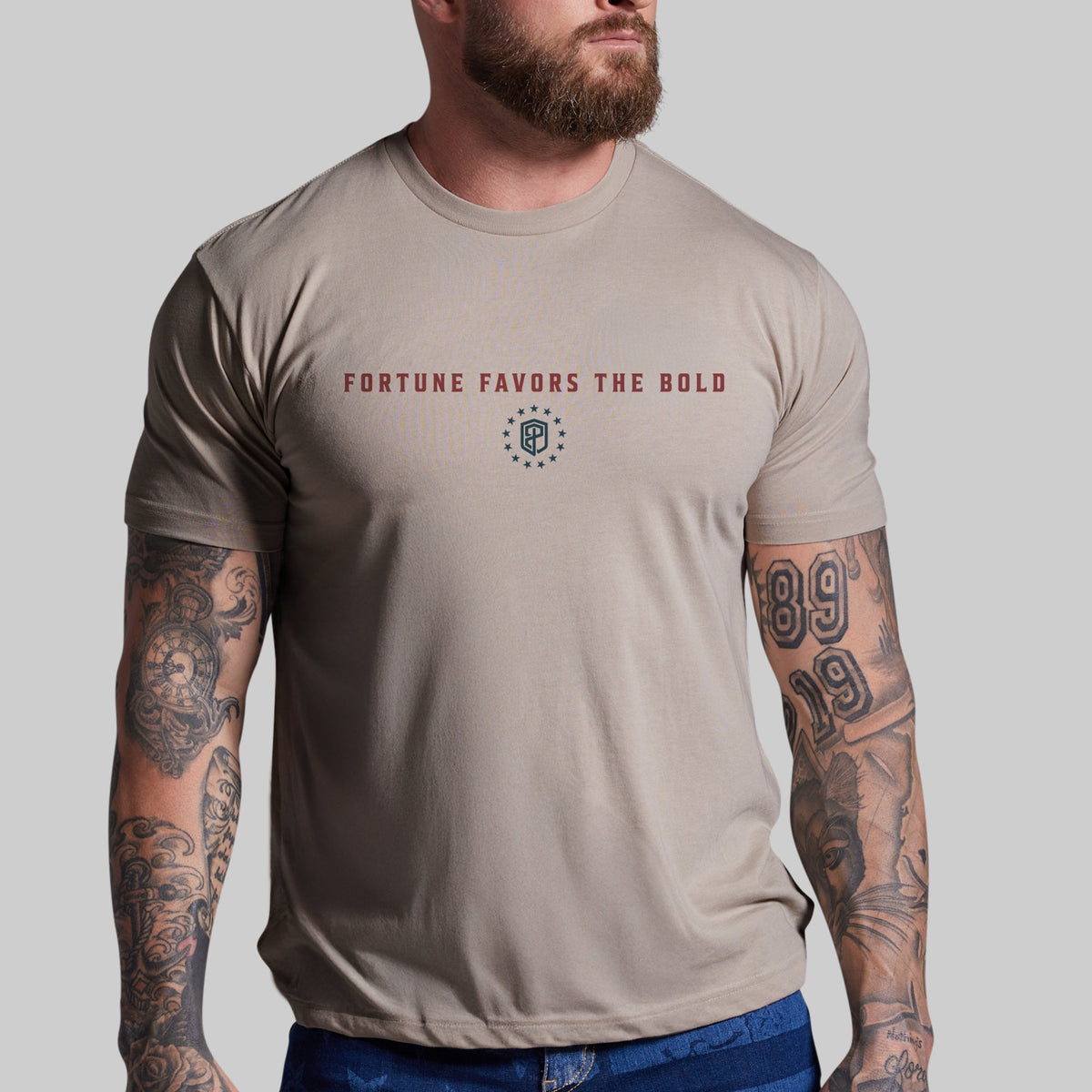 Fortune Favors the Bold Tee (Sandstone)