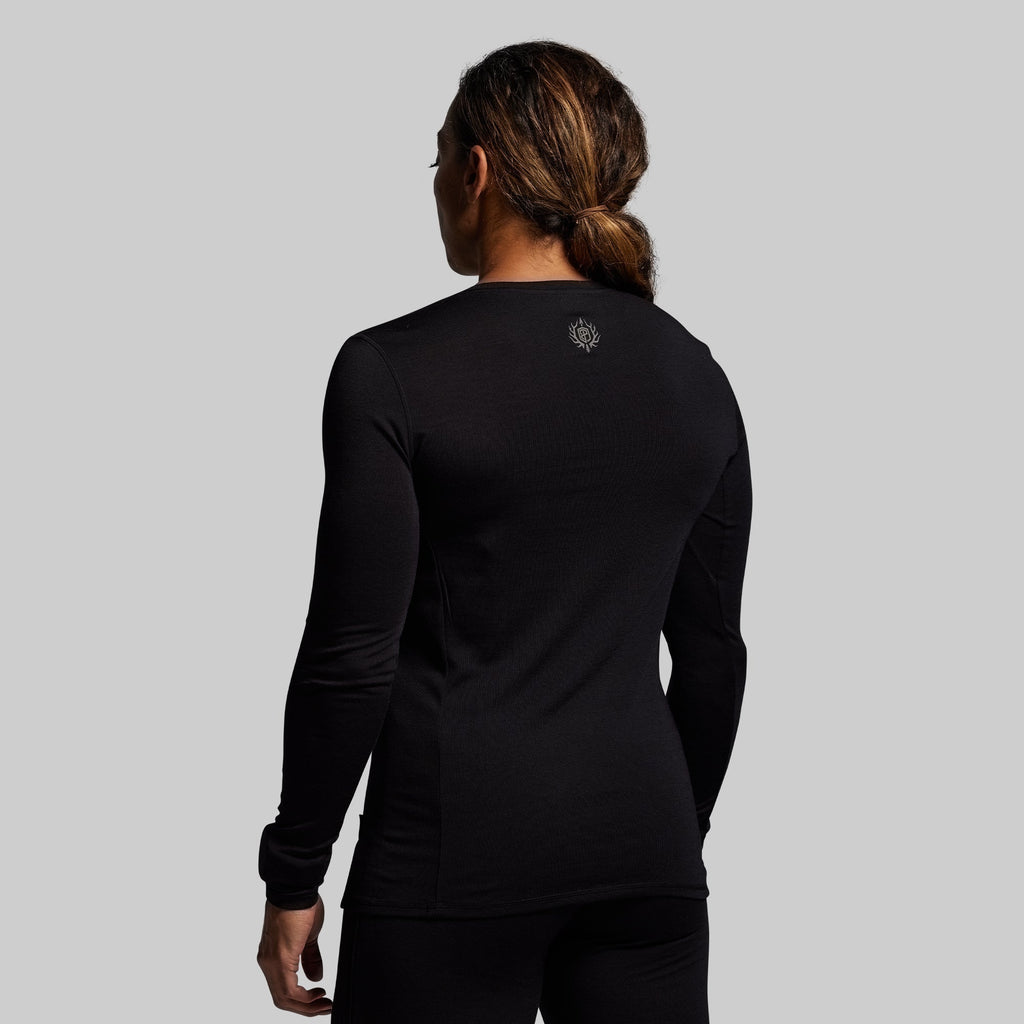 Women's Ridgeline Merino Thermal Top 240 (Black)