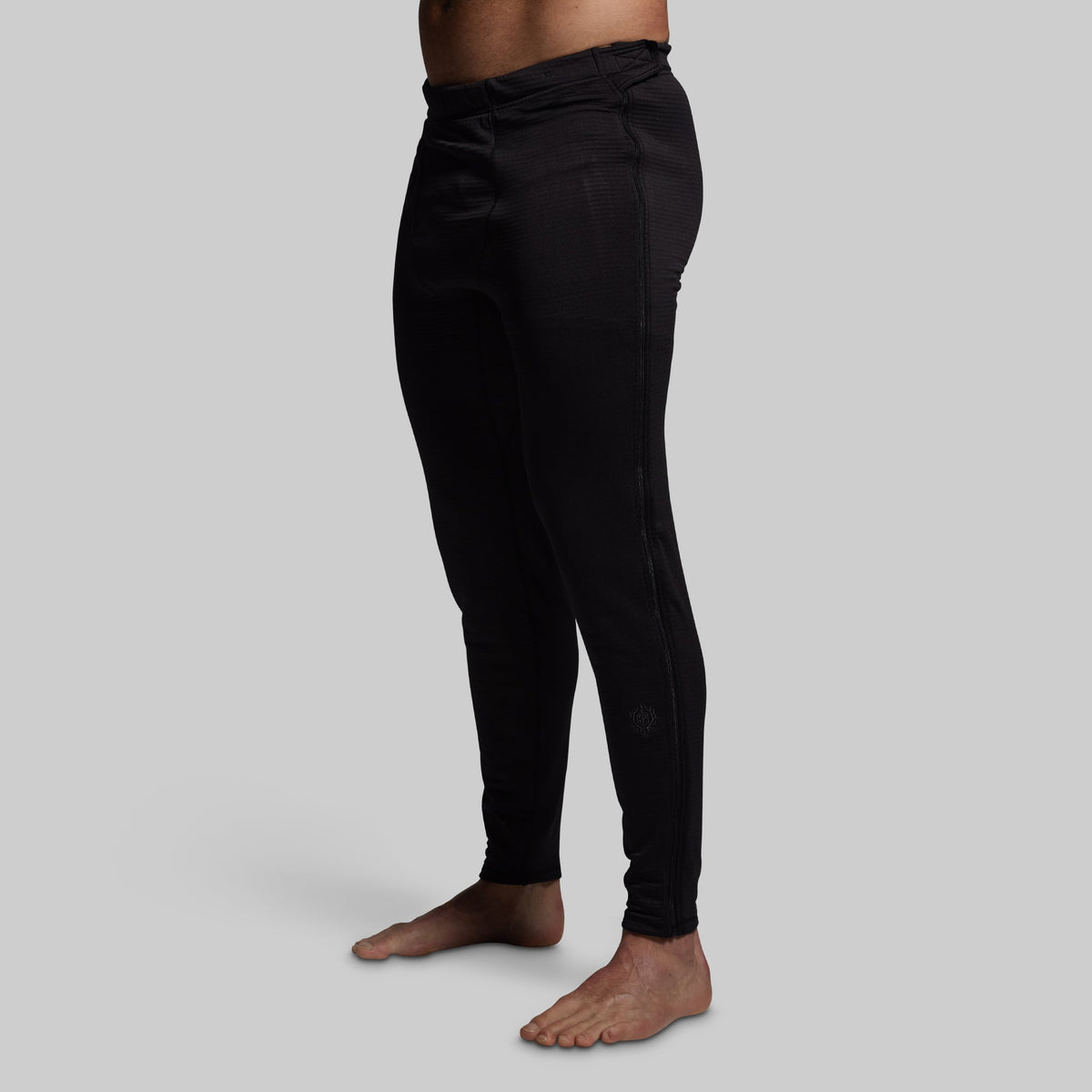 Quiver Grid Fleece Full Zip Thermal Bottom (Black)