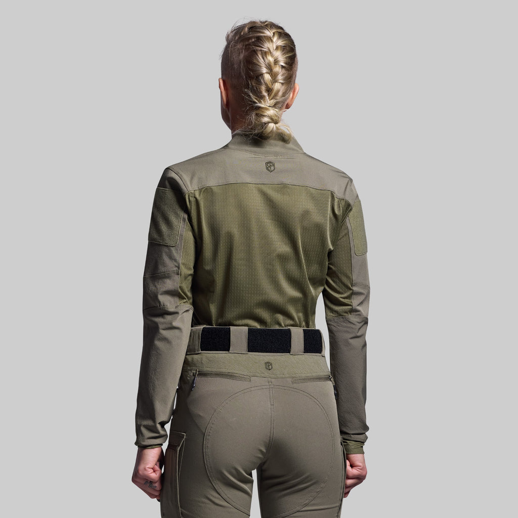 Women's Long Sleeve Op Top Pro (OD Green)