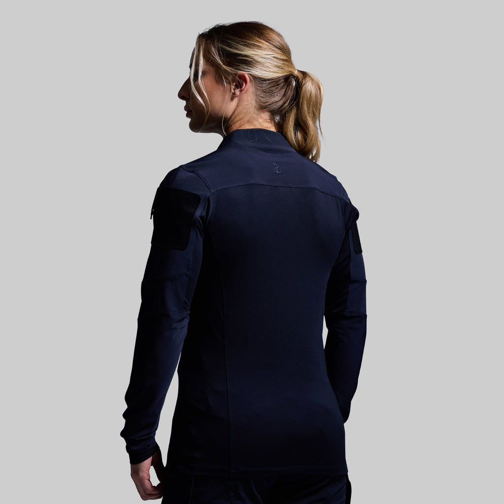 Women's Long Sleeve Op Top (Police Blue)