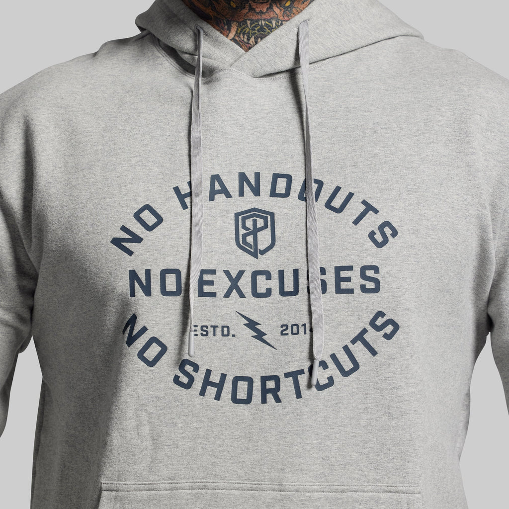 No Excuses Men's Unmatched Hoodie (Heather Grey)