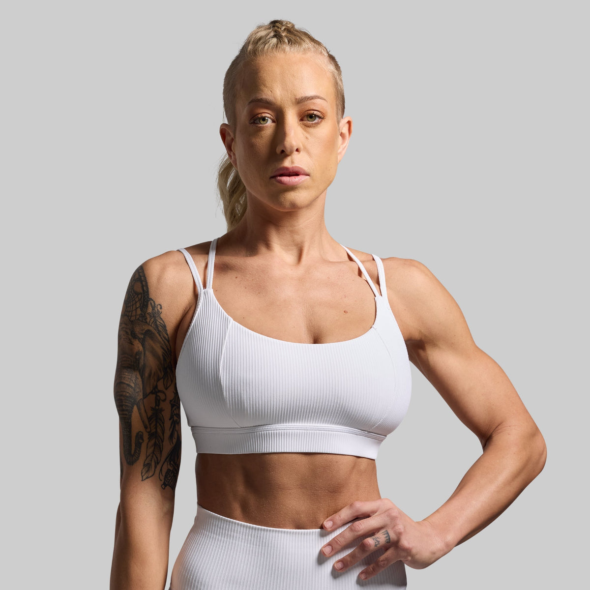 Lotus Sports Bra (White)